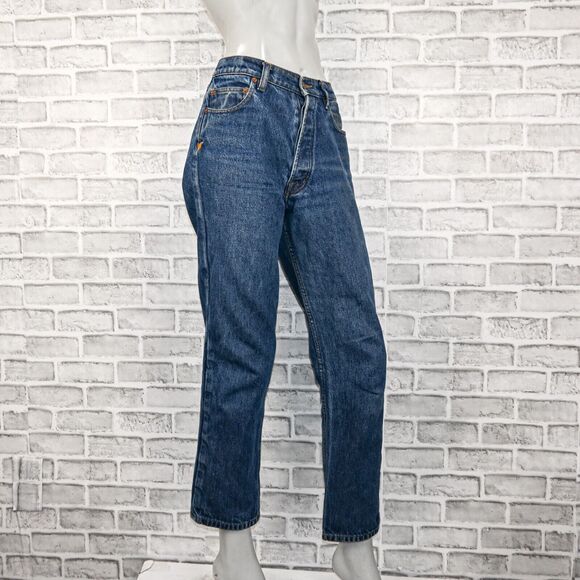 BLISS and MISCHIEF Women's Collector fit cropped Denim Straight slim jeans sz 29 - Picture 4 of 10